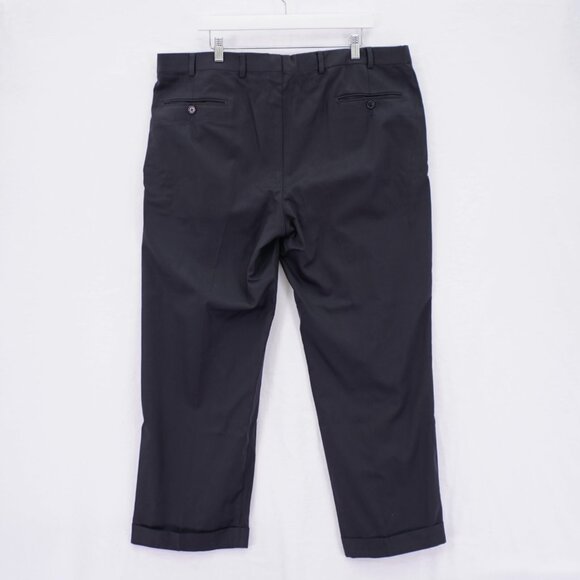 Brooks Brothers 346 Stretch Wool Blue Dress Pants Trousers 41 / 28 Pleated Cuffe - Picture 4 of 9